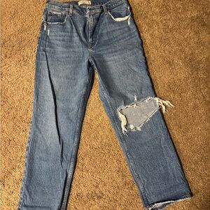 Abercrombie & Fitch Light Blue Distressed Boyfriend Jeans